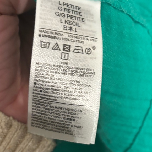 Gap Crinkle Gauze Tiered Mini Dress | size large petite - Picture 7 of 7